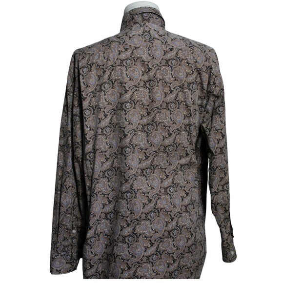 Alan Flusser SZ XL Paisley Men's Button Down Shirt ⚡️BUY 3 for $55⚡️ - Picture 5 of 16